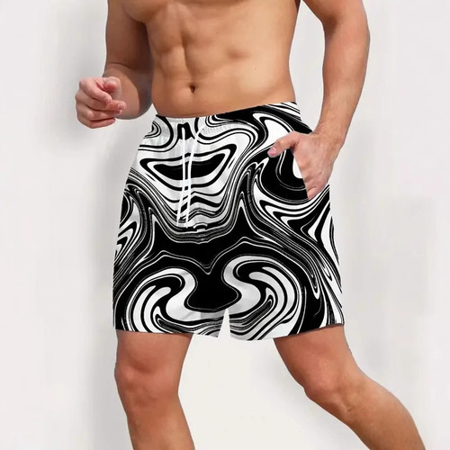 Amazon Independent Station External Trade 2025 New Fashion Casual Matchable Breathable Men's Casual Printed Shorts