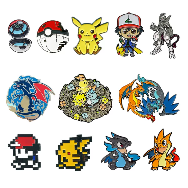 Japanese Classic Anime Brooch Alien Monster Elf Metal Schoolbag Decorative Badge pins