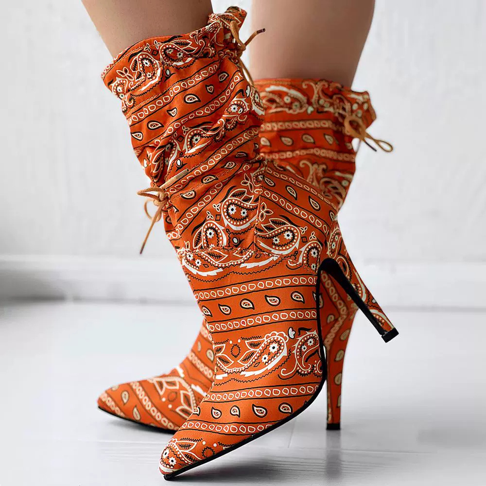 Women's Shoes for spring and summer new high top denim shoes, skull lace up women's shoes, canvas shoes for women Korean version_voghion.com