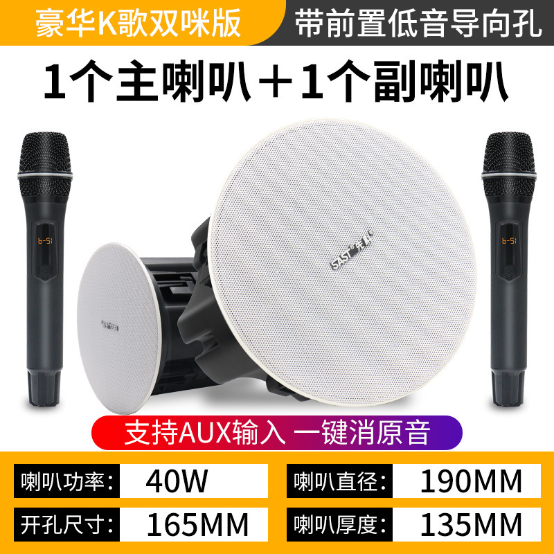 Xianke ワイヤレス Bluetooth 天井スピーカー 天井スピーカー 埋め込みスピーカー ショップ レストラン 商業用|undefined