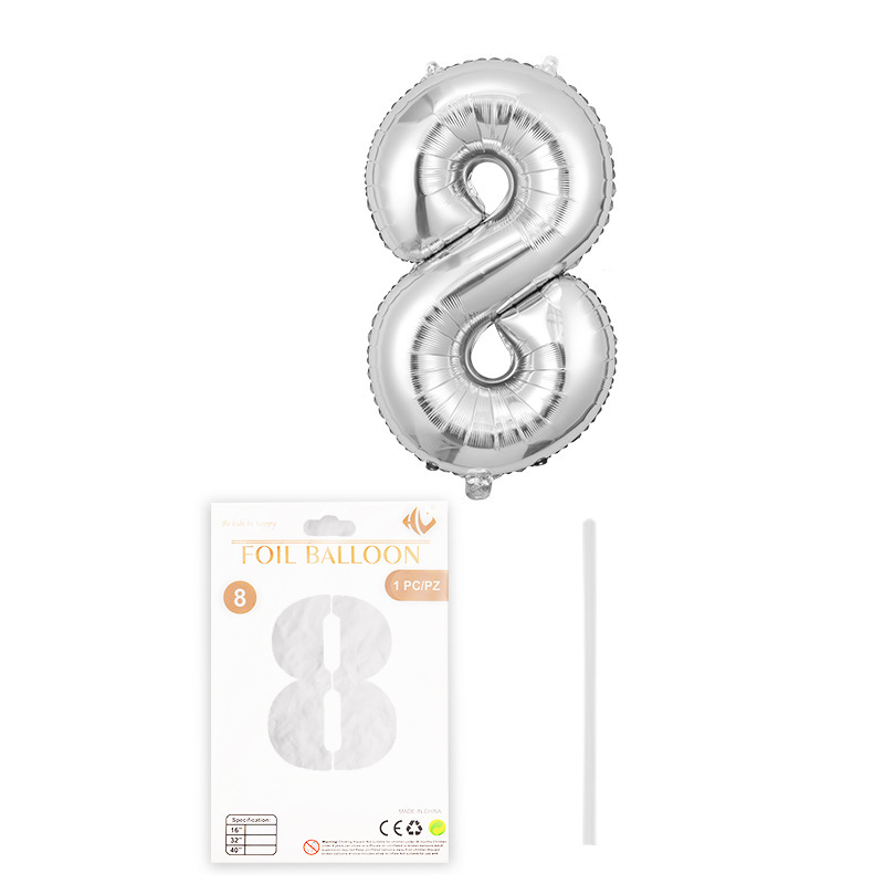 Película de aluminio de 16 pulgadas globo digital tapa dura papel de embalaje independiente tarjeta bola de papel de aluminio decoración de fiesta de cumpleaños al por mayor