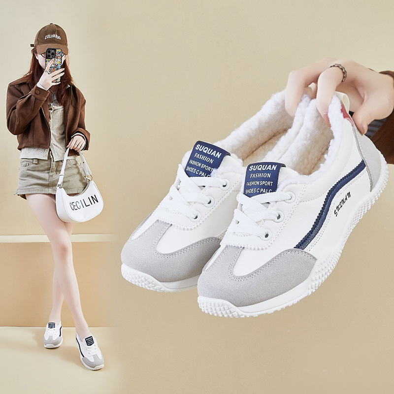 内增高ins韩版新款加绒阿甘鞋女2025冬季学生运动保暖休闲K1518-1