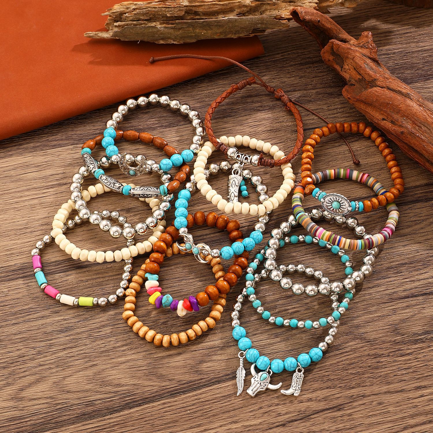 38g Weight Bracelets Classification Resin Chain Material Beaded Chain Chain Type 1 Set Quantity Holiday, Daily Occasion Alloy, Resin Material Round Pattern All Seasons Season Women's Gender Vintage Style, Classic Style Style Vintage Style Classic Style Round Alloy Resin Beaded Chain Beaded Bracelets Wholesale 5