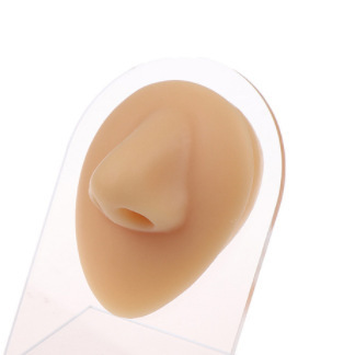 Simulación de modelo de cinco sentidos perforación acupoints de oído práctica de enseñanza accesorios lengua clavo nariz clavo boca ombligo muestra molde de silicona