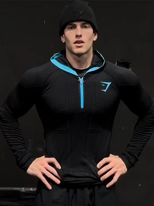 GYM Fitness hombre otoño invierno clásico superhéroe secado rápido elástico hoodie medio cremallera camiseta superior