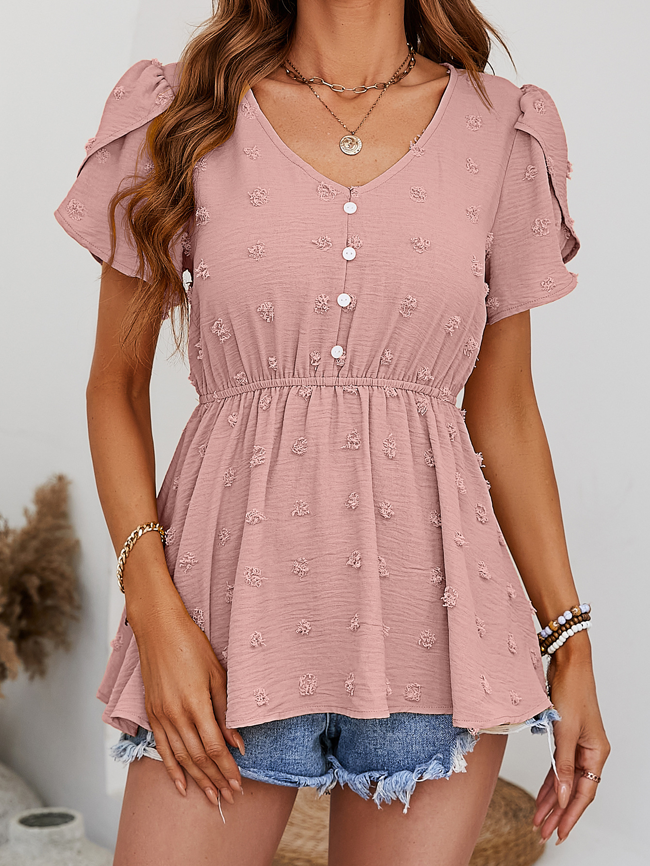 Solid Color Pattern Summer Season Wholesale Women'S Elegant Solid Color Short Sleeve T-Shirts