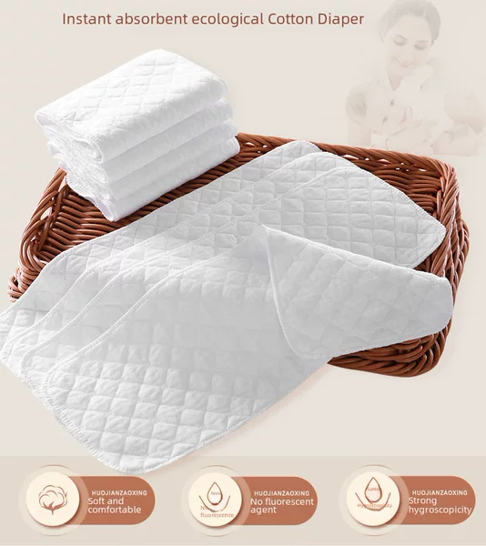 Baby Diapers Pure Cotton Baby Nappies Washable Newborn Changing Pads Wholesale Ecological Cotton Diaper Liners