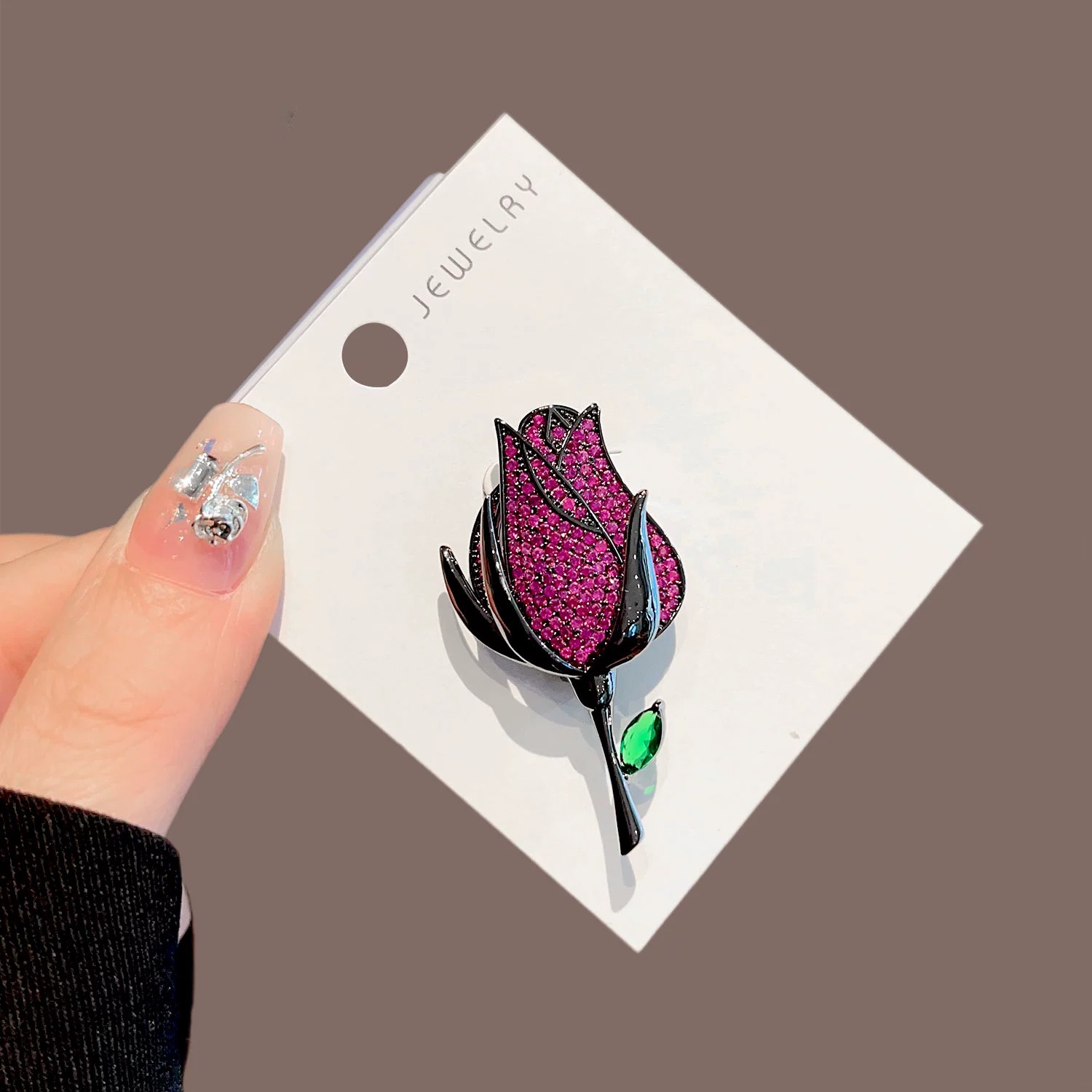 Luxe tulp broche voor dames niche ontwerp antislip speld accessoire_voghion.com