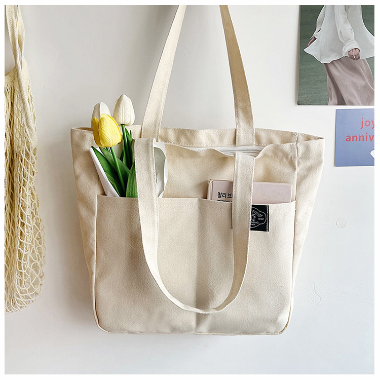 Title 24, Borsa a mano in tela stile preppy da donna, tin...