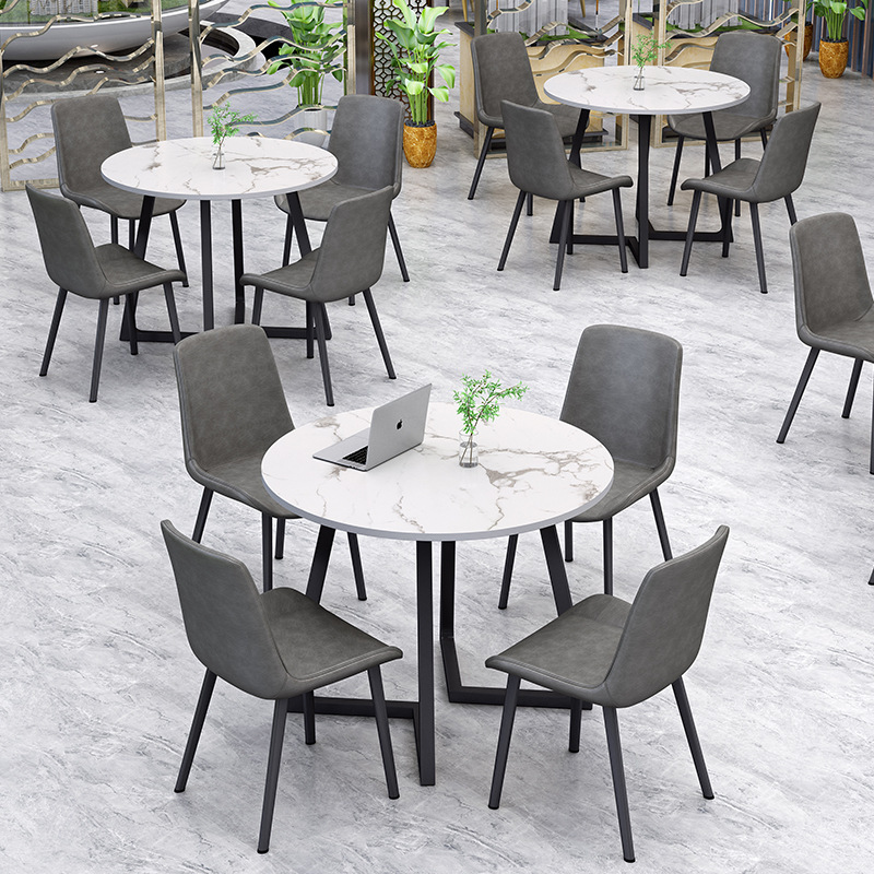 Light luxury negotiation reception table and chair combination Internet celebrity sales office reception table and chair simple office meeting leisure round table