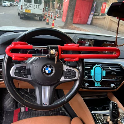 Factory direct car steering Car lock - red