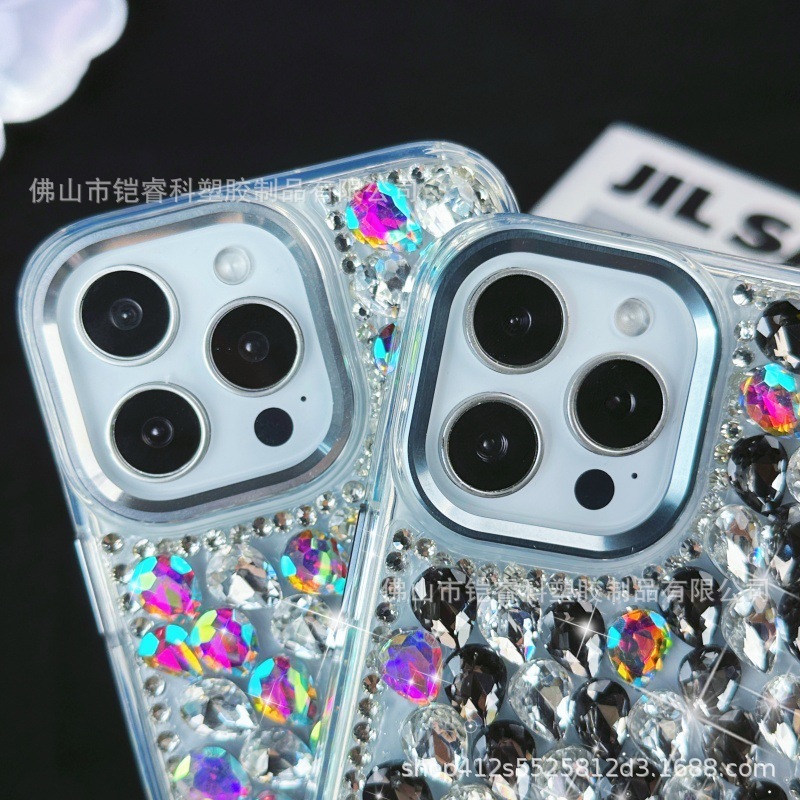 满钻适用iPhone16PROMAX手机壳水钻苹果15/14PRO防摔全包11轻奢风|undefined
