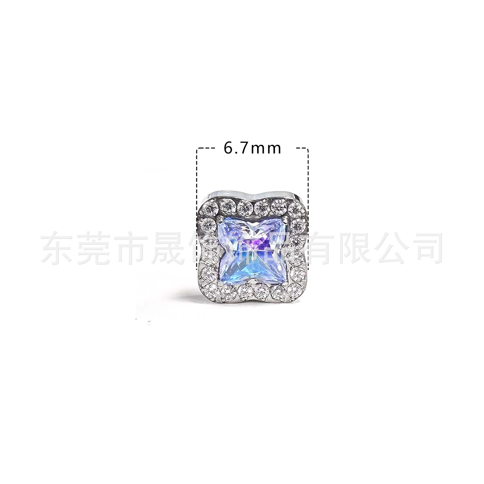 F136 Titanium 北极 Star 四叶草 Ear Stud Studded Cubic Zirconia Helix Cartilage Stud G23 Implant Grade Titanium Labret Stud 人体 Piercing Jewelry