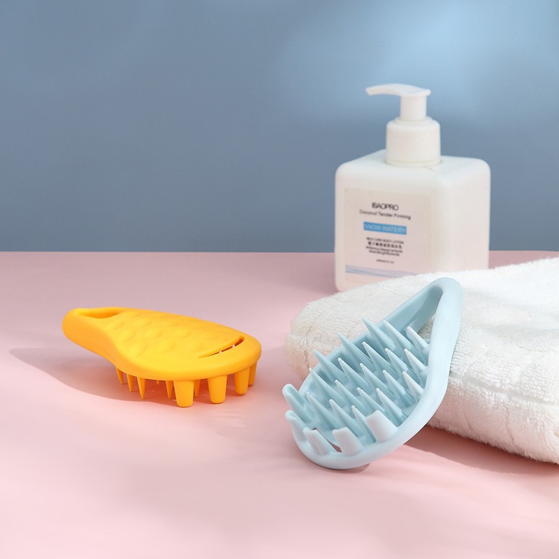 T cepillo de masaje de lavado de cabello, cepillo de masaje de limpieza de cuero cabelludo, cepillo de masaje antiprurito, arrancador de cabello, champú, peine de cabello largo para damas