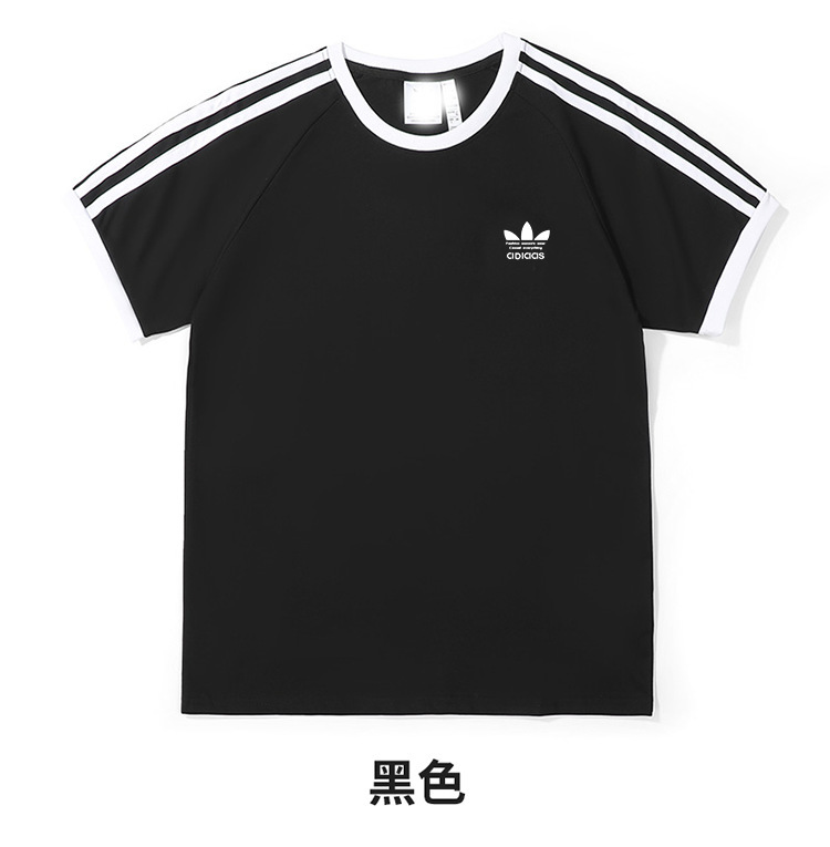 国境を越えたクローバー刺繍の基礎金丸襟半袖男女カップルtシャツゆるい純綿上着半袖カジュアル|undefined