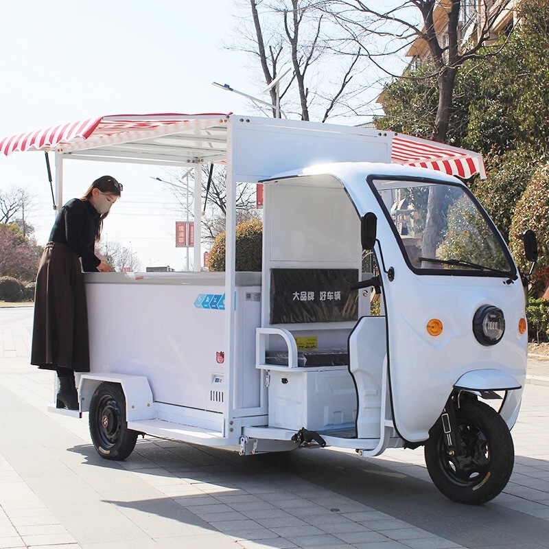 Electric Tricycle Commercial Ice Cream Machine for Mobile Vending, Ice Cream Refrigeration and Cold Storage, Ice Popsicle Sales