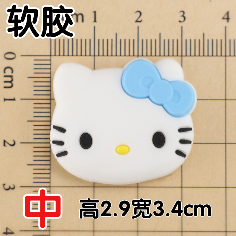 Soft glue: blue medium bow tie cat 2.9x3.4cm