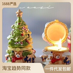セラミッククリスマスツリーキャンドルウサギ手作り低温香りキャンドルかわいい女の子の誕生日プレゼントホリデーフレグランスギフト