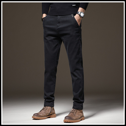 Men's Spring and Summer Casual Trousers 2024 New Arrival Middle-Aged Business Slim Straight Elastic Fashion Casual Versatile Trendy