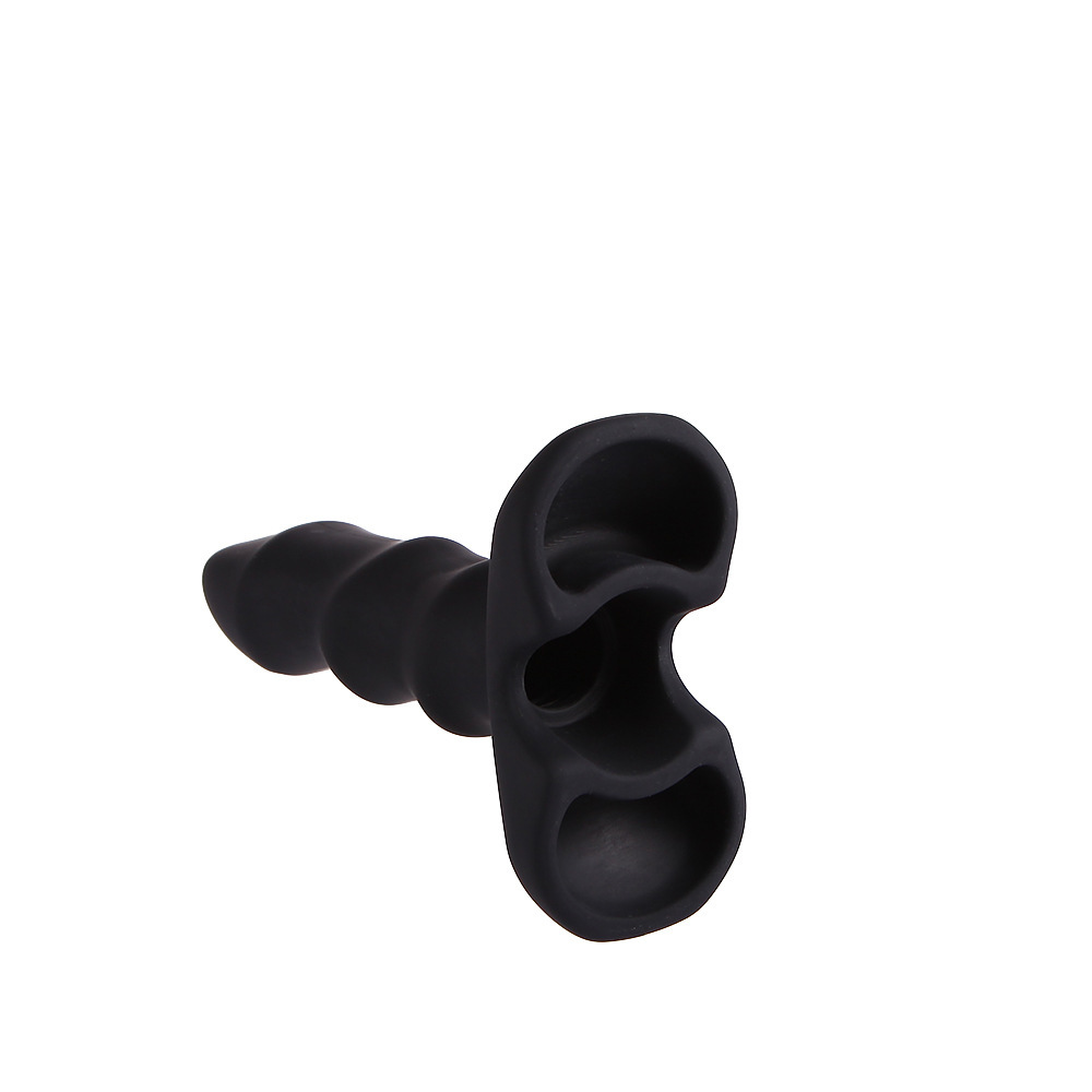 Silicone Vibrating Anal Plug, 10-Frequency G-Spot Stimulation, Black — detail image 3