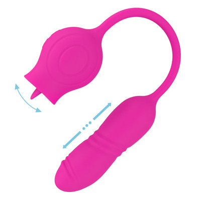 New products rose Tiaodan wholesale Double head Telescoping Clitoris papilla made for females Masturbation device adult sex aids