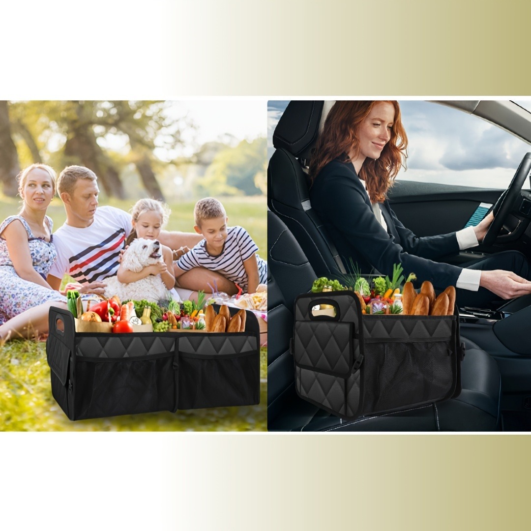 2025 New Large-Capacity Car Storage Box Trunk Storage Box Car Supplies Multi-Functional Organizer Box