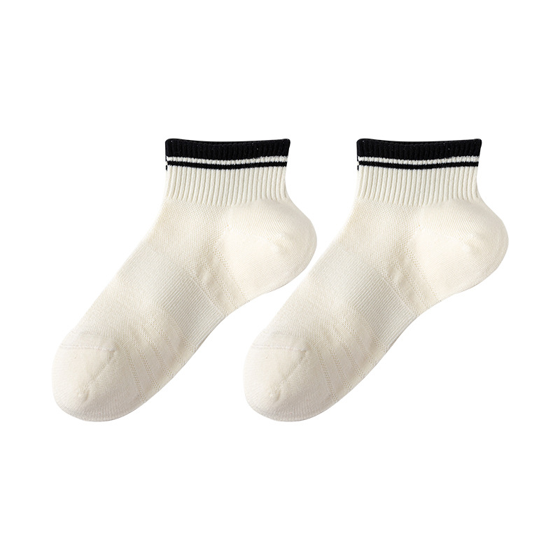 Calcetines de algodón de color sólido, calcetines de malla transpirables de verano, 100 calcetines de algodón anti-balling sin costura de hueso, calcetines de embalaje independientes