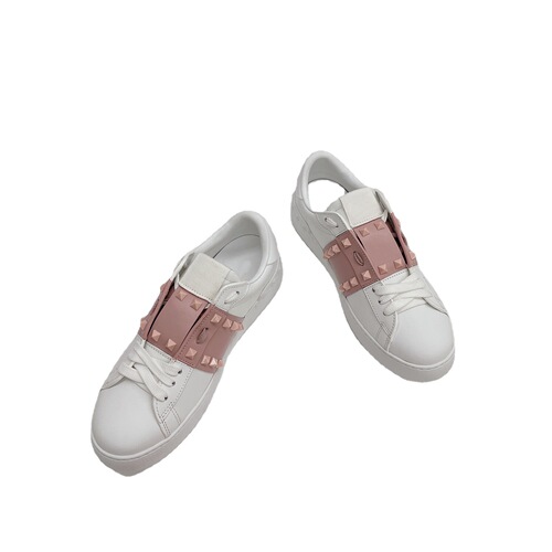 Vera Wang Rivet White Shoes 2024 Spring New Fashion Classic Round Head Laced Couple Casual Sports Shoes
