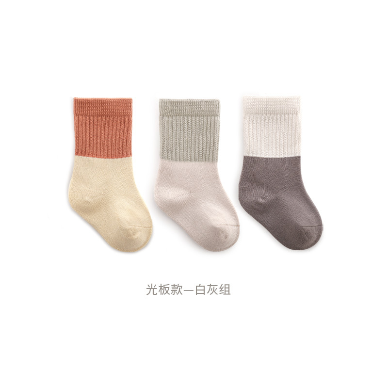 Calcetines para bebés recién nacidos primavera y otoño boca suelta sin hueso pies no apretados calcetines para bebés Niños Niñas NIÑOS Calcetines de algodón a media pierna