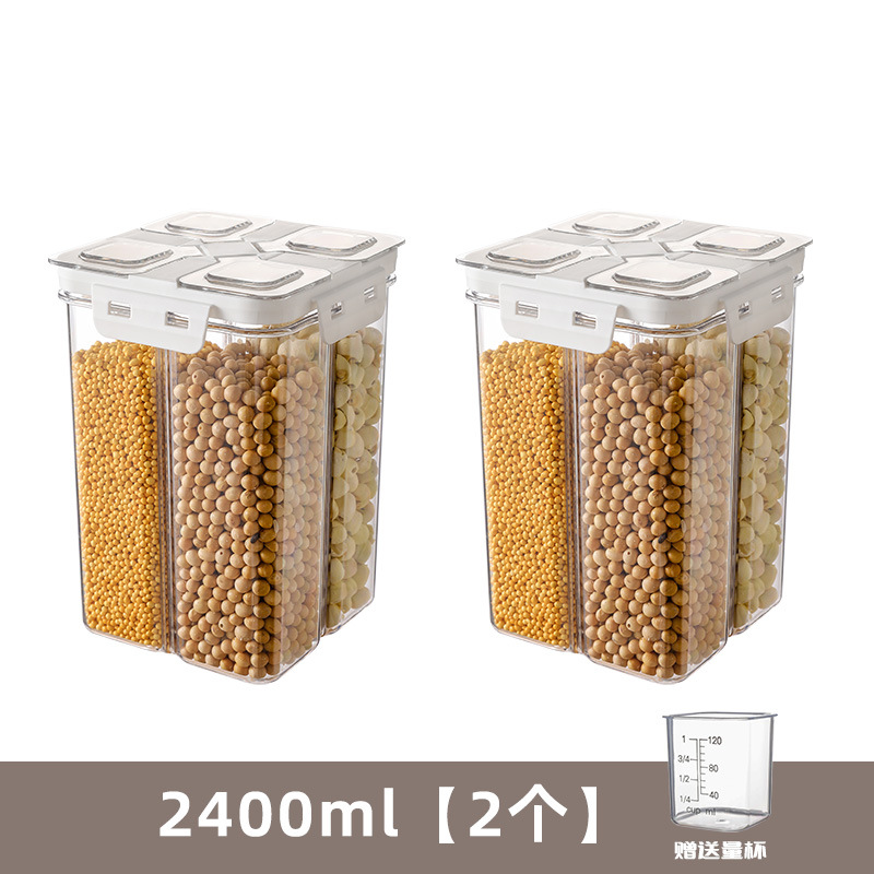 Grain Cereals Storage Jar Sealed Jar with Lid Cage Rice Barrel Jar Transparent Insect-proof Large Storage Box Storage Box