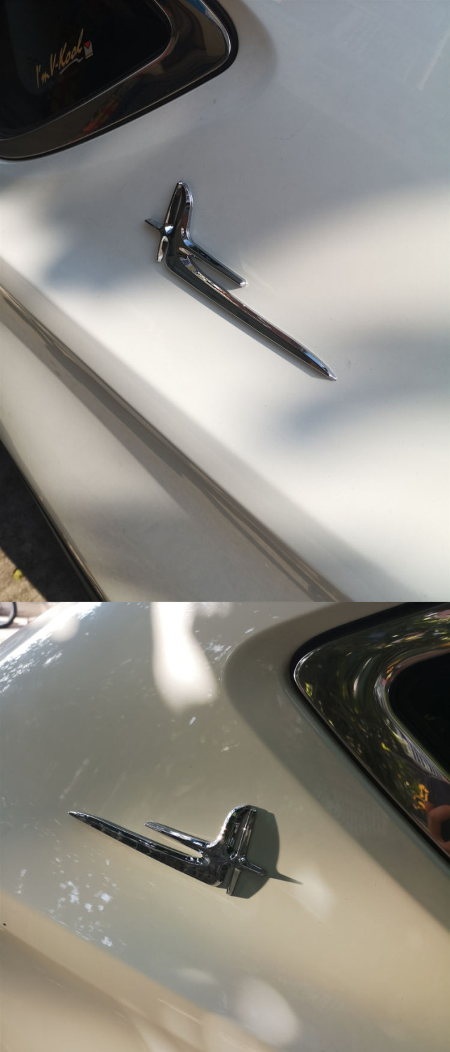 Suitable for Mercedes-Benz C-Class and E-Class C200L, extended version of the rear window fender side emblem, featuring the Flying Swallow logo, for application on the C-pillar