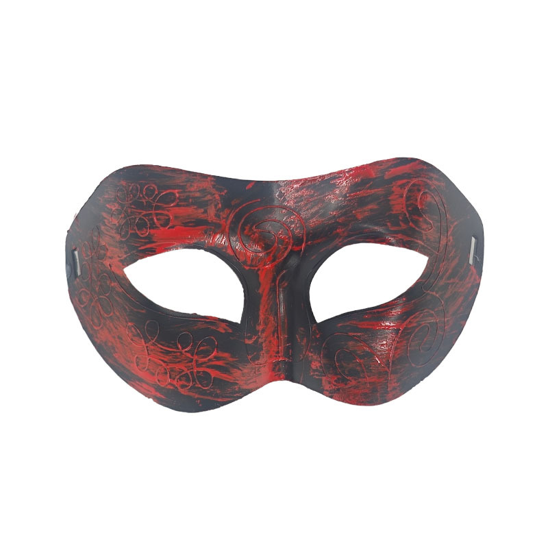 Nueva fiesta de Halloween máscara de sangre de terror retro máscara de cabeza plana agujerada samurai romano cosplay