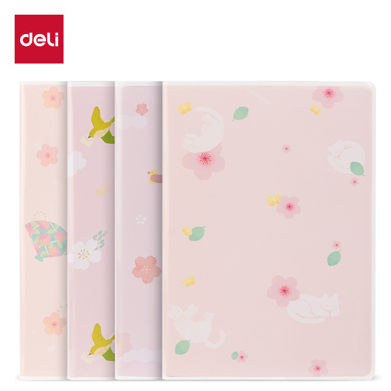 Deli cuaderno de plástico T3272 cuaderno 32k72 páginas de dibujos animados lindo fresco Bloc de notas diario de Estudiante
