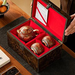周鴻傑紫砂茶器セット西施壺一壺二杯の工夫茶器金高級ティーポットセット