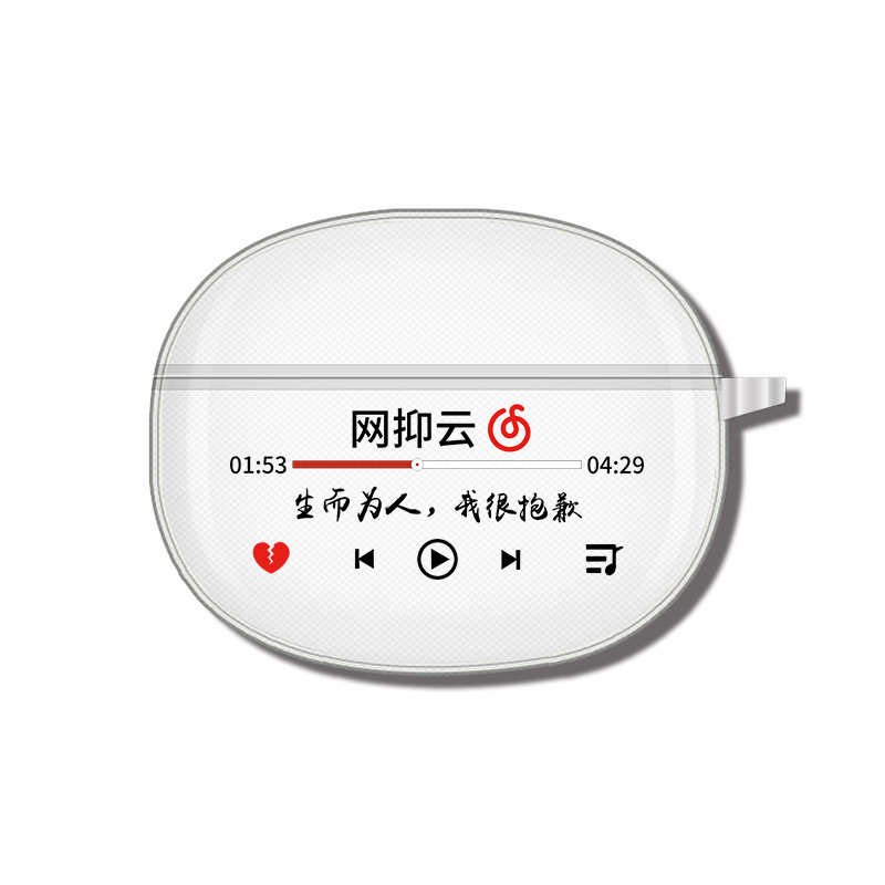 Adecuado para realme buds air3, funda para auriculares, funda protectora Bluetooth, carcasa suave transparente de TPU, patrón de impresión en color