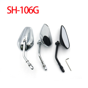 Yushan Sh-106G Harley Modified Mirror Motorcycle Rearview Mirror Large Field of View 8mm++ 883 Rearview Mirror