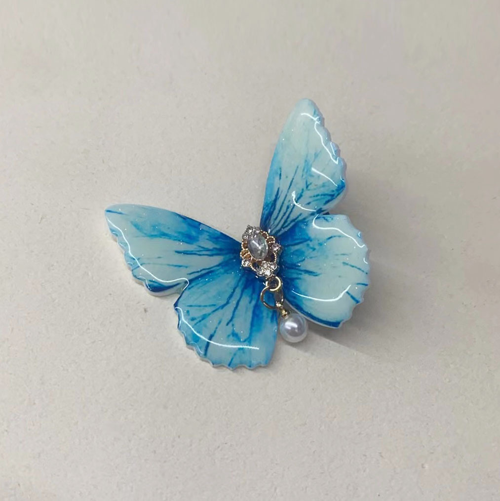 レトロ高級感蝶超大ヘアクリップシンプルなカモの口クリップカモの髪飾りアクセサリーカモの口クリップ