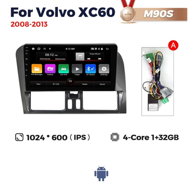 Applicable to Volvo 08-13 Volvo XC60 Android large screen car navigation carplay cross-border exclusive (DVD Navigation) - m90s-132-quad-core-wifi-version
