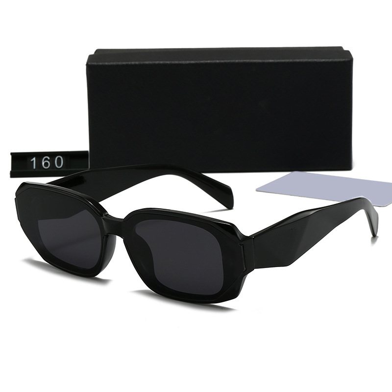New Large Frame Sunglasses Square Sunglasses Anti-Uv Sunshade Men's and Women's Sunglasses Sun Protection P Same Style 160