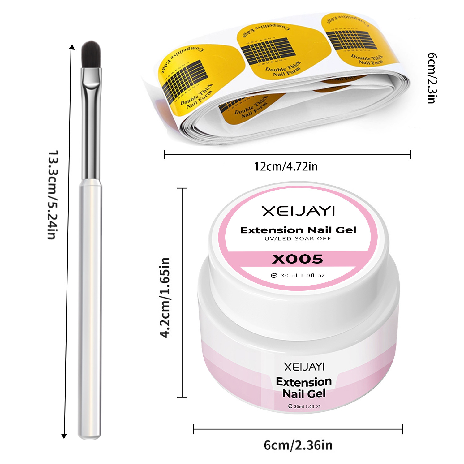 Crystal rosa extensión pegamento de manicure2025 nuevo coloidal ductilidad Jiayi forma manicure especial
