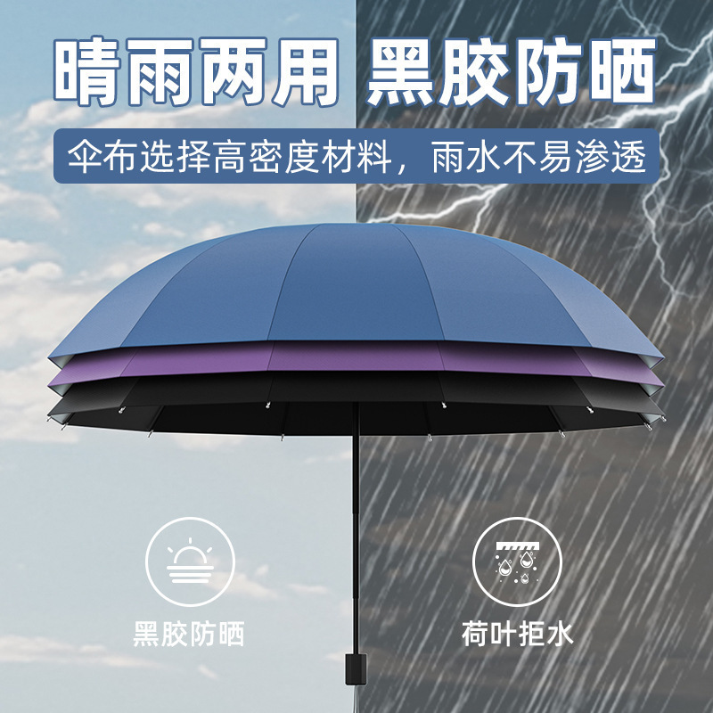 12骨手动雨伞男加固大号折叠伞女晴雨两用防晒伞太阳伞|undefined