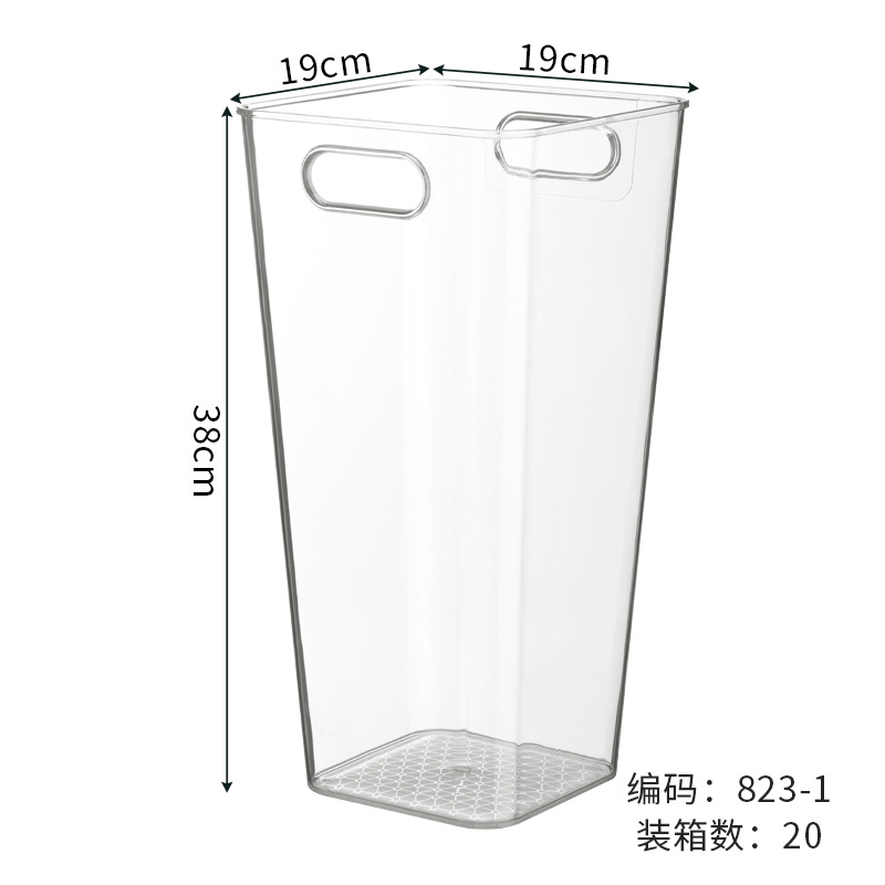 Jarrón de flores de plástico de sensación medieval de alta gama - Múltiples tamaños, alta transparencia, cubo despertador de flores, a prueba de caídas, imitación de vidrio, cubo para floristería/flores frescas