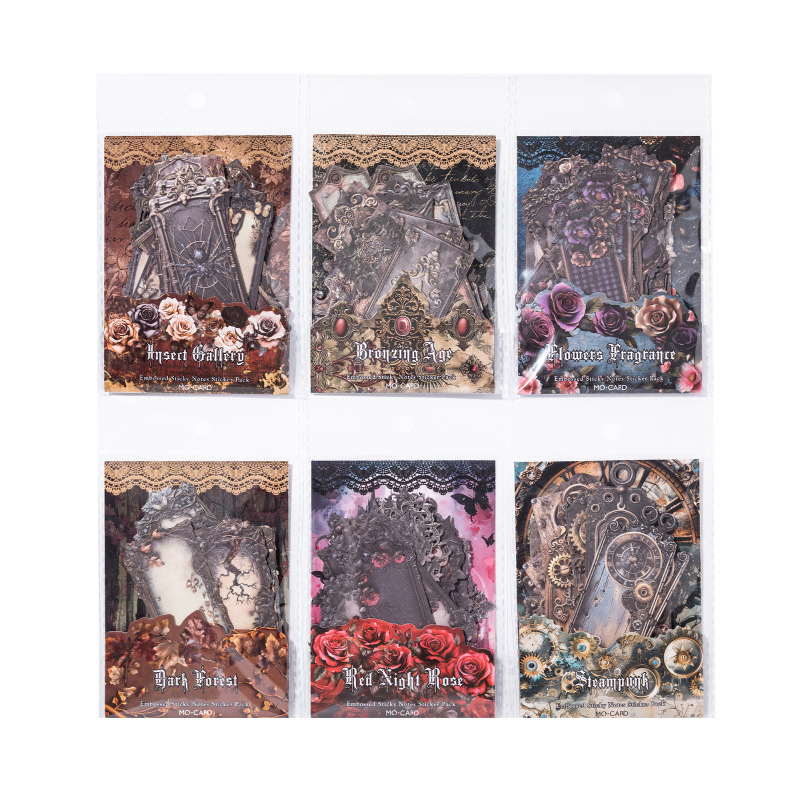 Bolso de papel kraft blanco Mo Bolso de papel adhesivo en relieve leyenda oscura Bolso adhesivo de cuenta manual retro transfronterizo