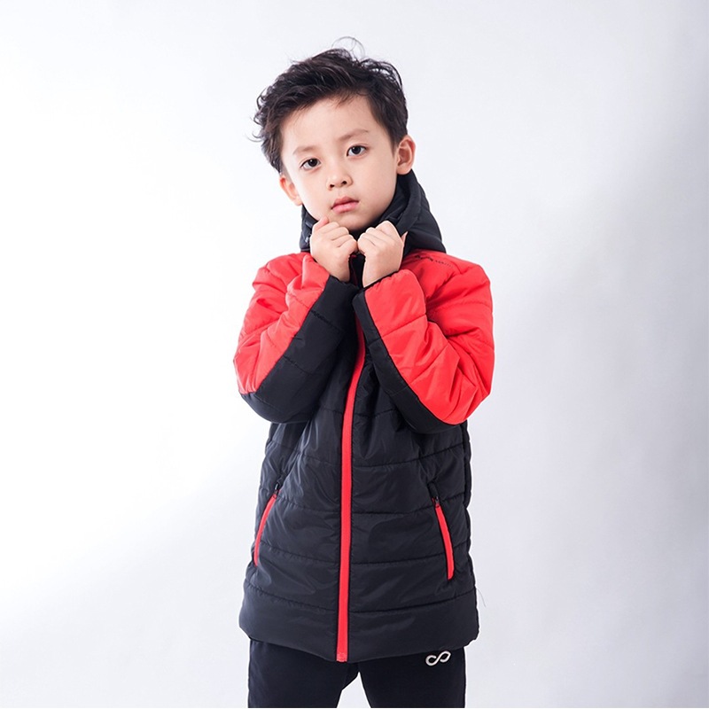 2021 winter new collection: mid-length children's down-filled cotton jacket, fashionable outdoor wear for older children, sporty and warm outerwear