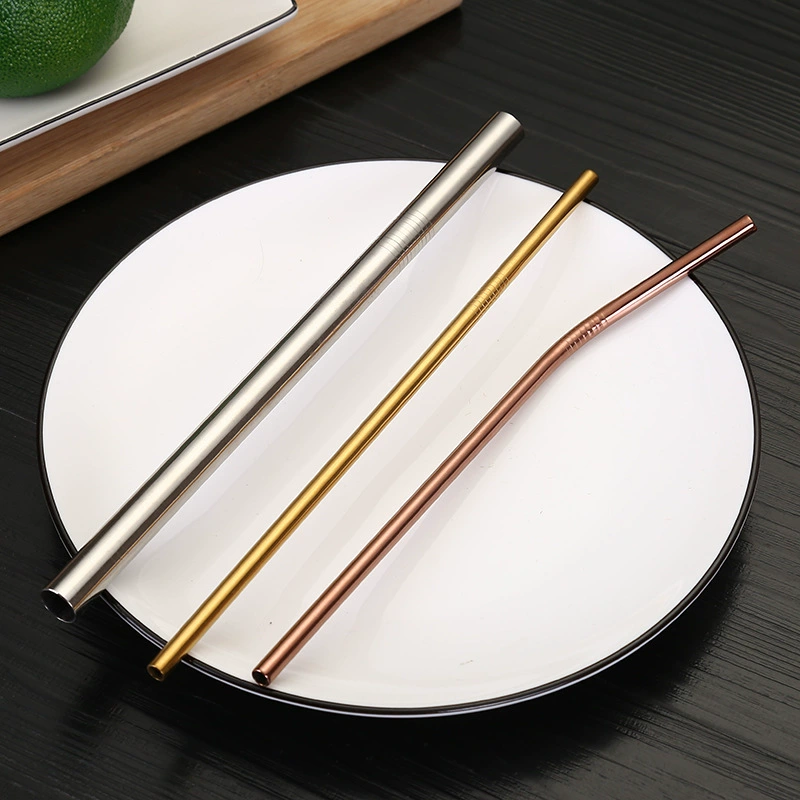 Стройная Straw из нержавеющей стали, ручной длинный изогнутый трубопровод, молочный чай с жемчужинами