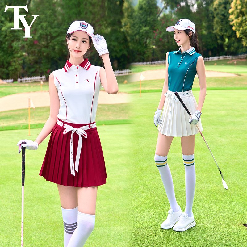 Summer Golf Sleeveless Top for Women, Quick-Drying Breathable Polo Shirt with Contrasting Color Lapels, Slimming Short-Sleeved T-Shirt for Women Summer Golf Sleeveless Top for Women, Quick-Drying Breathable Polo Shirt with Contrasting Color Lapels, Slimming Short-Sleeved T-Shirt for Women