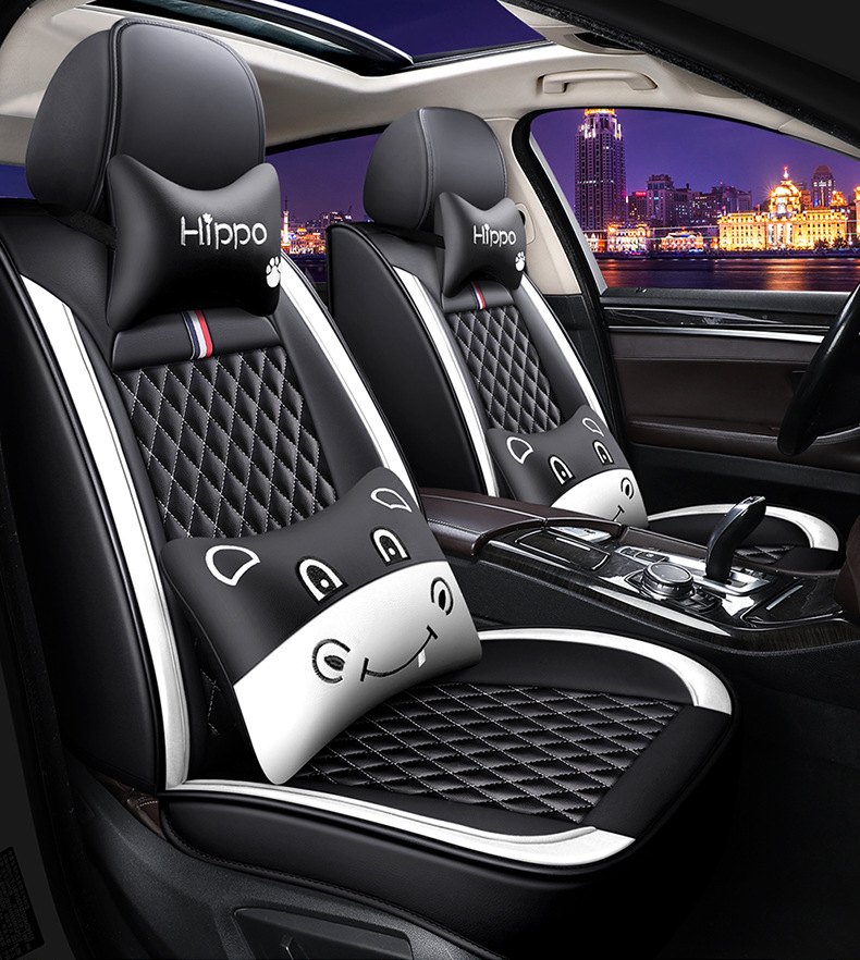Cross-border foreign trade car seat cushion wear-resistant leather surrounded by four seasons universal seat cover source factory foreign trade wholesale