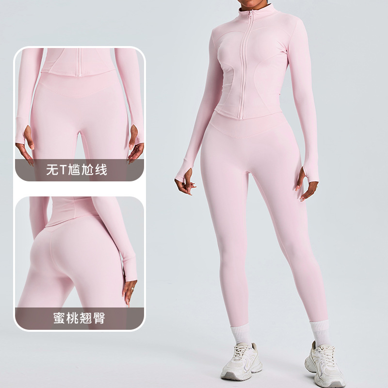Otoño e invierno nuevo estilo pantalones de yoga desnudos mujer melocotón glúteos pantalones de fitness ropa exterior correr medias deportivas transpirables de secado rápido