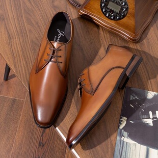 M 74244 Soft Leather Round Toe Business Shoes ܛƤ�A�^ƤЬ