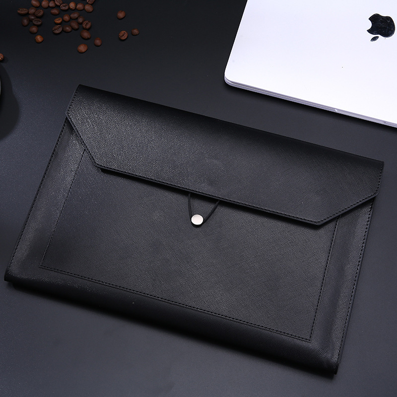 卸売 A4 レザー磁気バックルファイルバッグ大容量収納ファイルバッグ A5PU レザービジネスオフィス会議情報バッグ|undefined